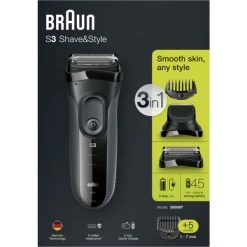 Vente flash ???? Braun BeardTrimmer Series 3 3000BT Shave&Style Gris, Rasoir ???? -Boutique Beurer Braun BeardTrimmer Series 3 3000BT Shave Style Gris Rasoir@@9icrdba5 1