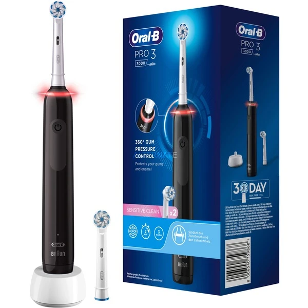 Grosses soldes ???? Braun Oral-B Pro 3 3000 Sensitive Clean, Brosse A Dents Electrique ????