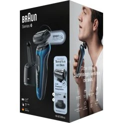 Promo ???? Braun Series 6 60-B7200cc Rasoir à Grille Tondeuse Bleu ✔️