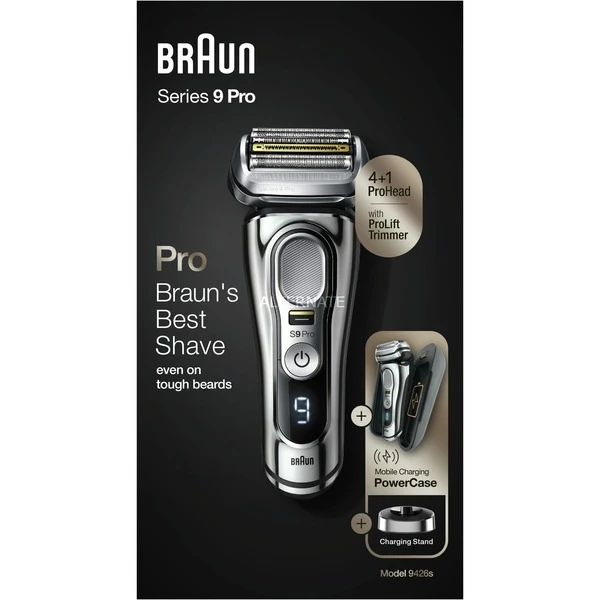 Offres ⭐ Braun Series 9 9426s Wet&Dry Rasoir à Grille Tondeuse Noir, Chrome ⭐ – Image 2