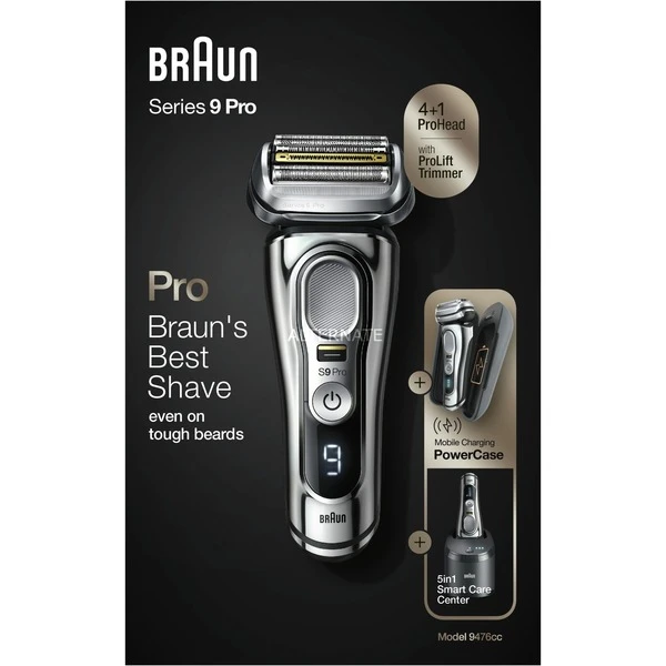 Meilleure vente ???? Braun Series 9 Pro 9476cc Rasoir à Grille Tondeuse Noir, Chrome ⭐ – Image 2