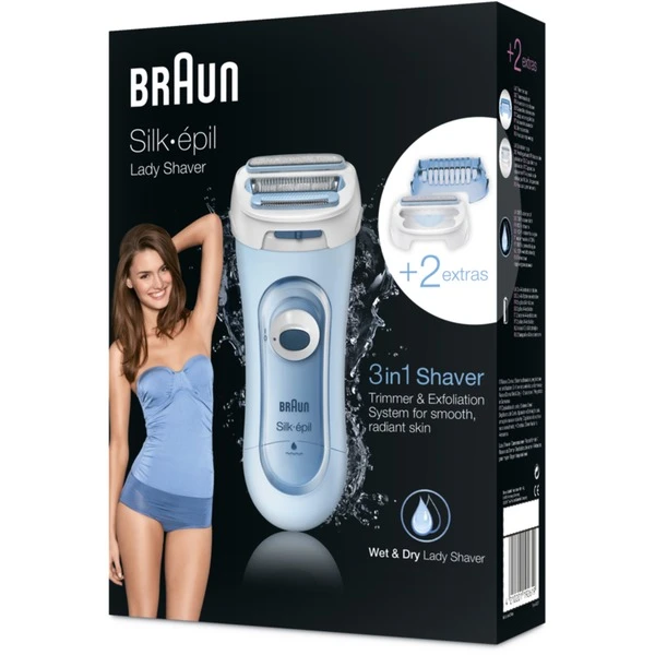 Promo ???? Braun Silk-épil 81653271 Rasoir Pour Femme 3 Tête(s) Tondeuse Bleu, LadyShaver ???? – Image 3