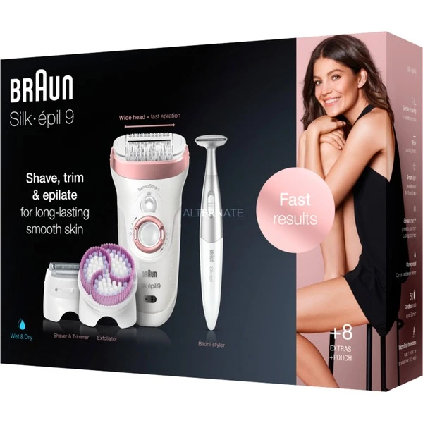 Vente flash ✔️ Braun Silk-épil 9 9/980 SensoSmart 40 Pince(s) Or Rose, Blanc, Appareil à épiler ⌛ 3 Vente flash ✔️ Braun Silk-épil 9 9/980 SensoSmart 40 Pince(s) Or Rose, Blanc, Appareil à épiler ⌛